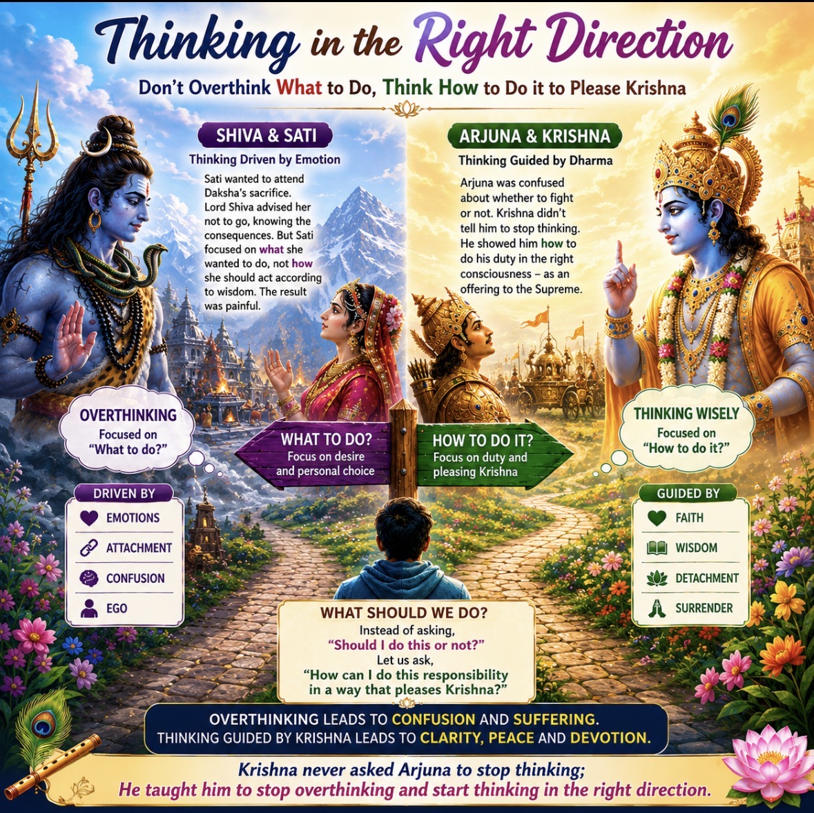 SPIRITUAL WISDOM : Think to please KRISHNA🌺
