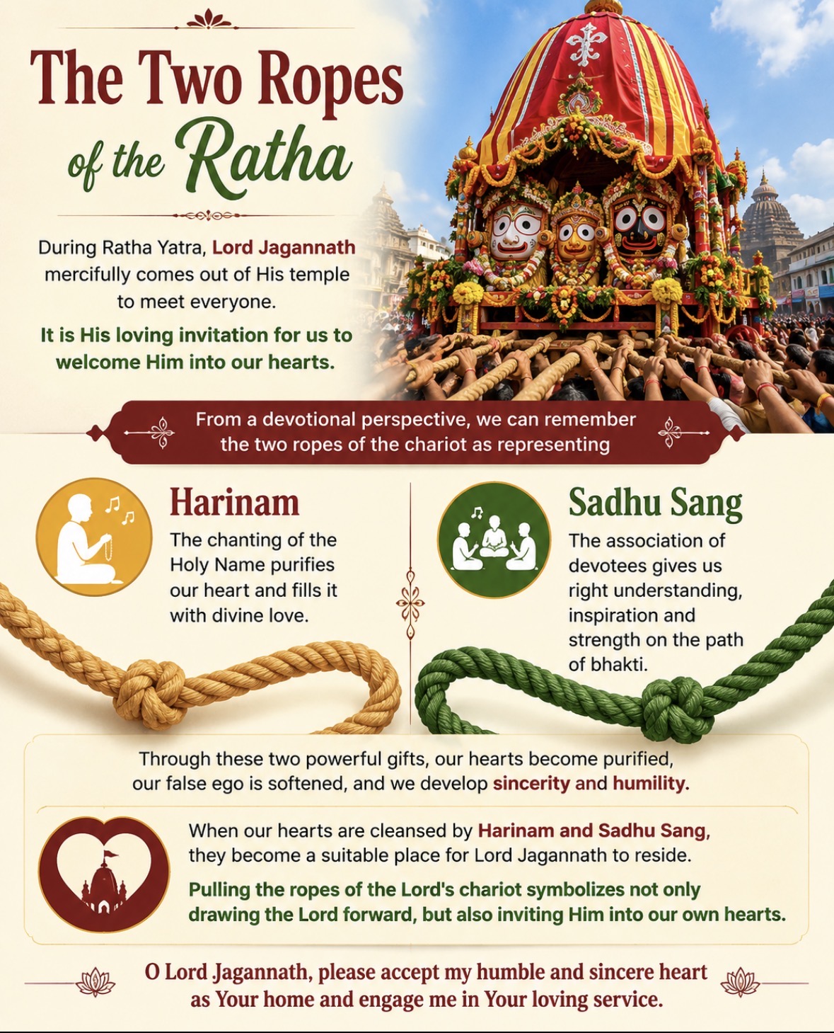 The two ropes of Jagannathji Rath