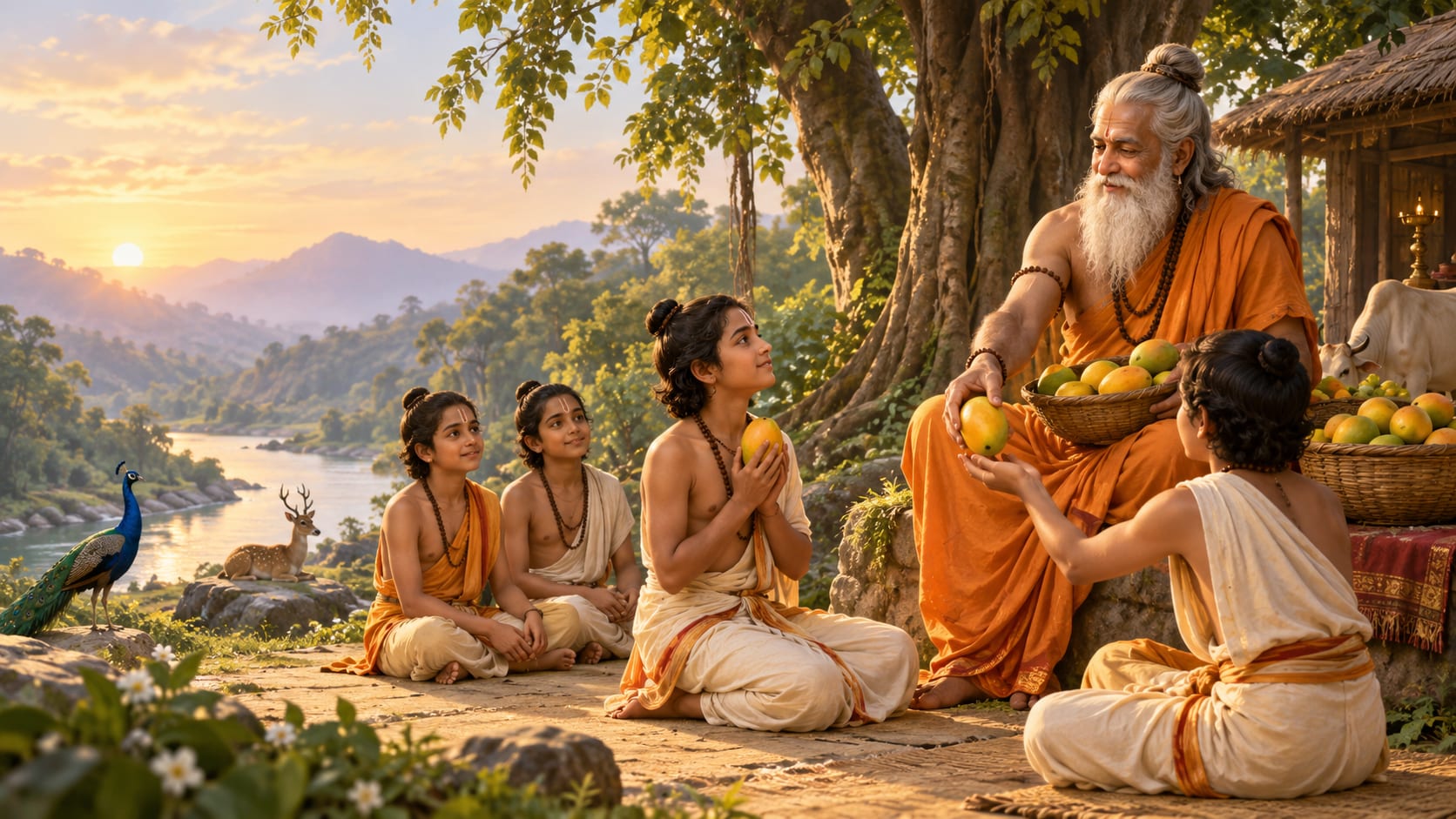 गुरु, शिष्य और आम