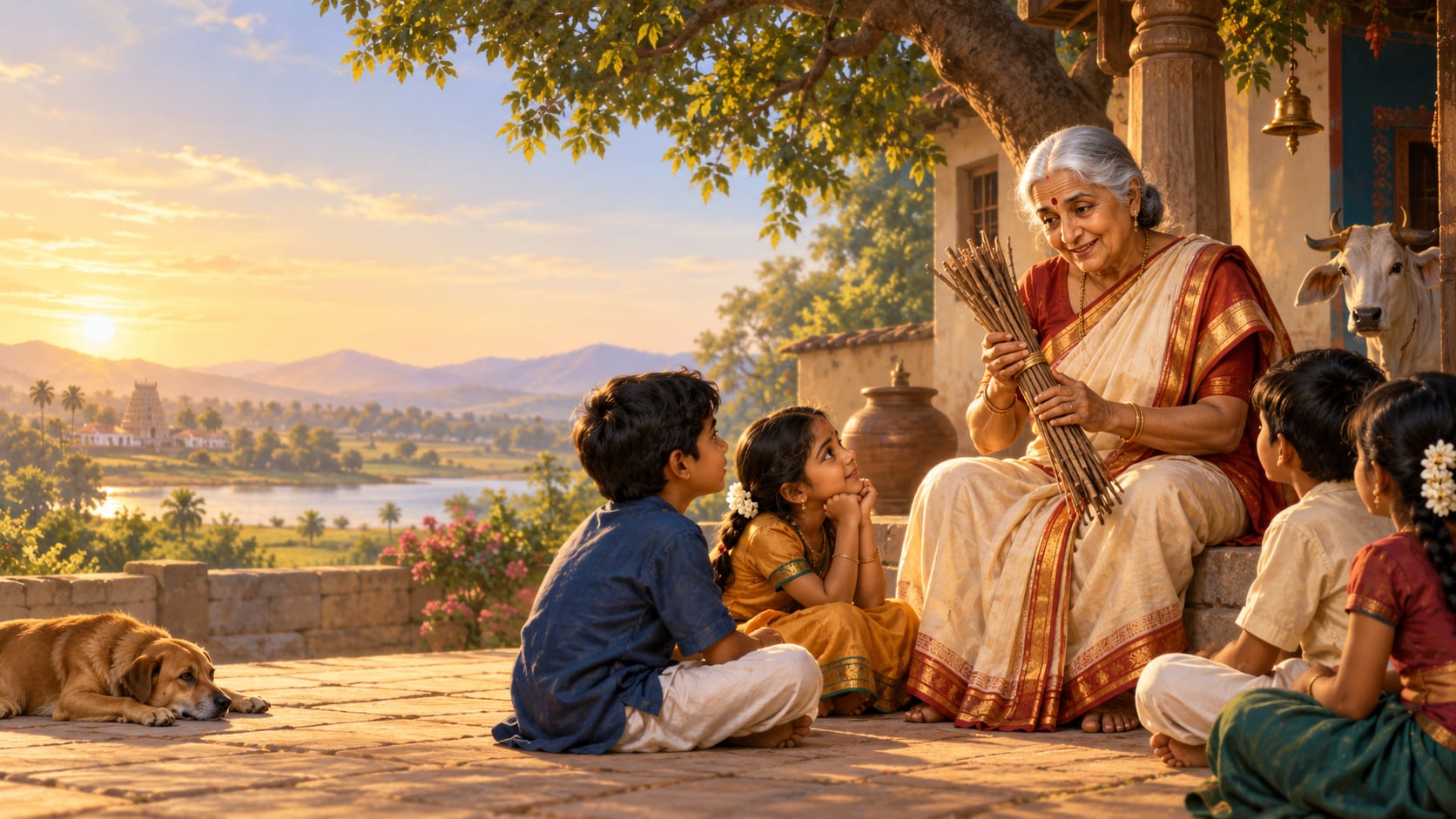 बूढ़ी अम्मा और लकड़ियों का गट्ठर