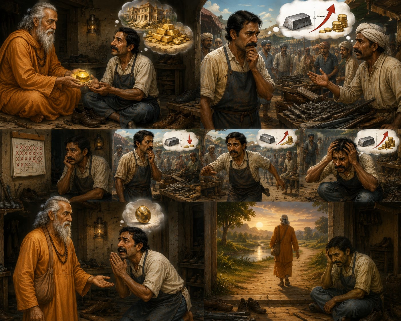 लोभी मोची की कहानी