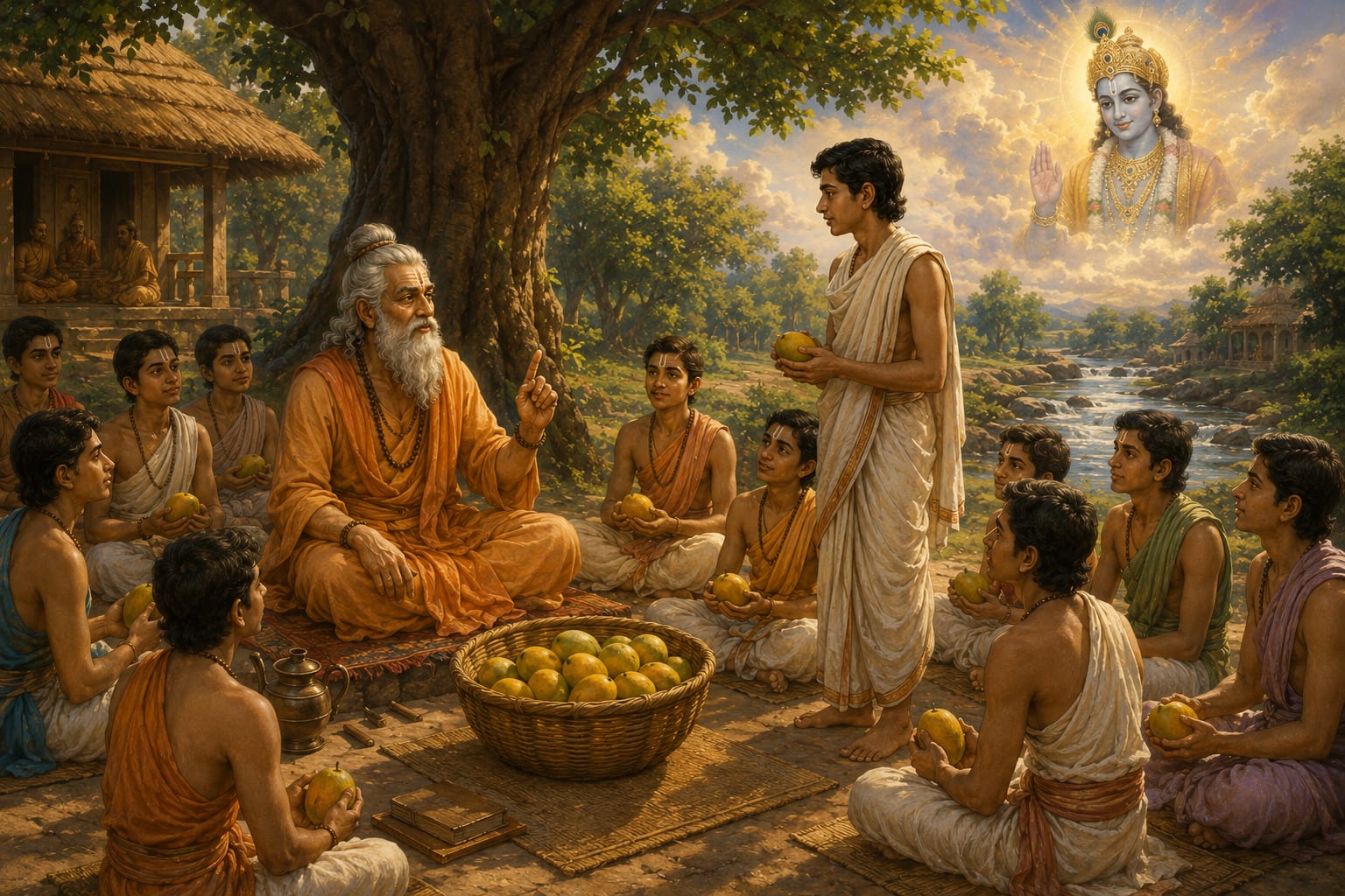 गुरु, शिष्य और आम