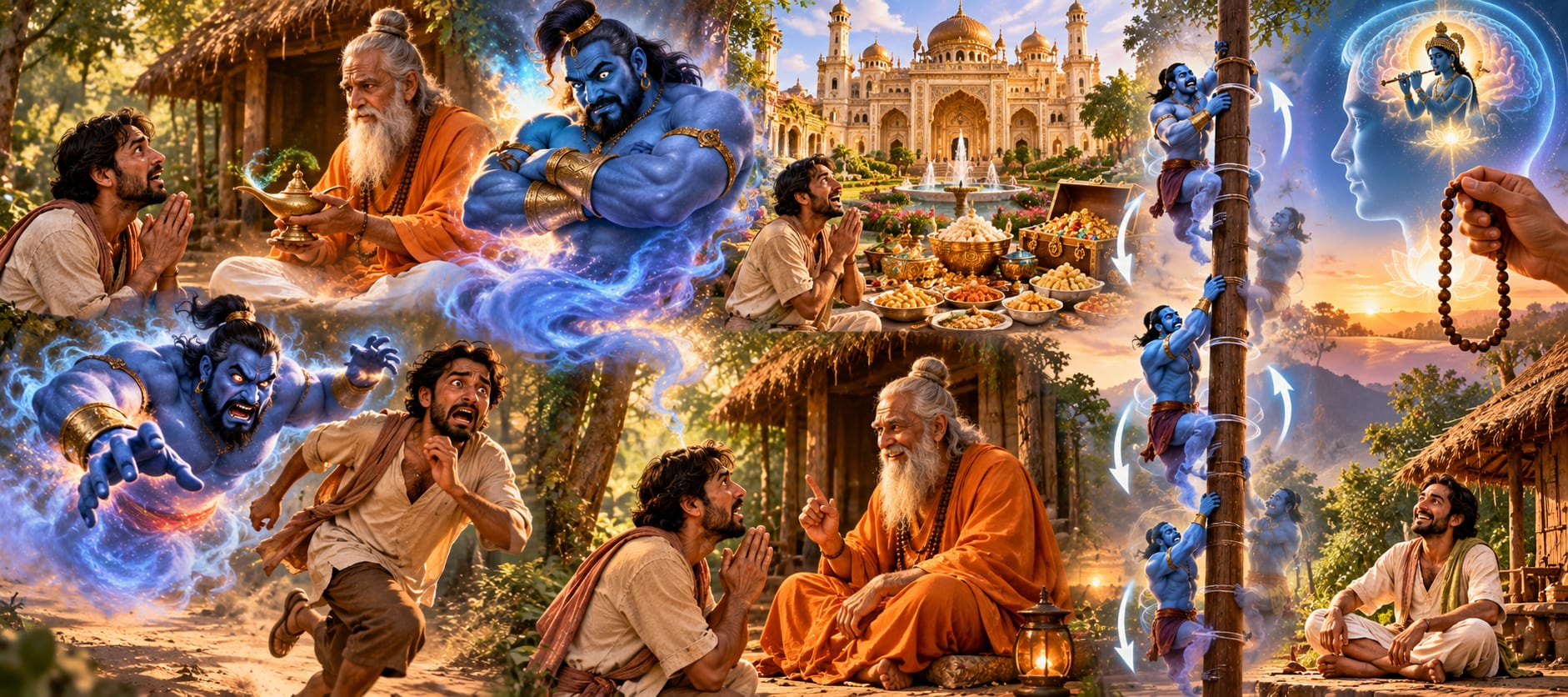 साधु, व्यक्ति और जिन्न की कहानी